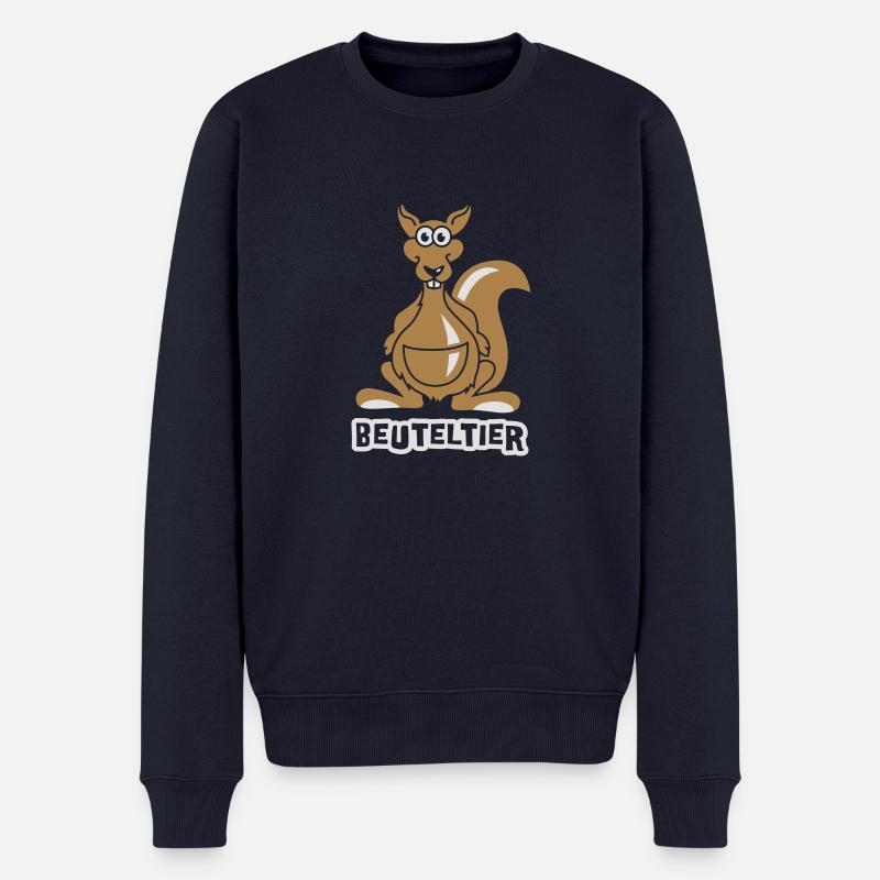 Känguru - Beuteltier - 2C - Männer Premium Bio Pullover - Navy