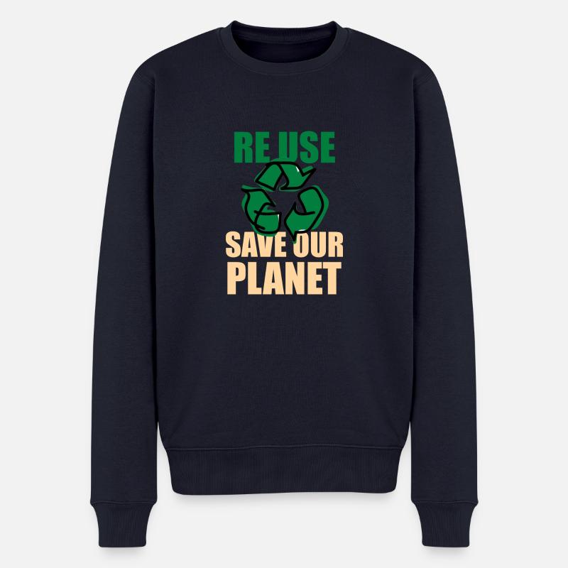 Nature - Männer Premium Bio Pullover - Navy