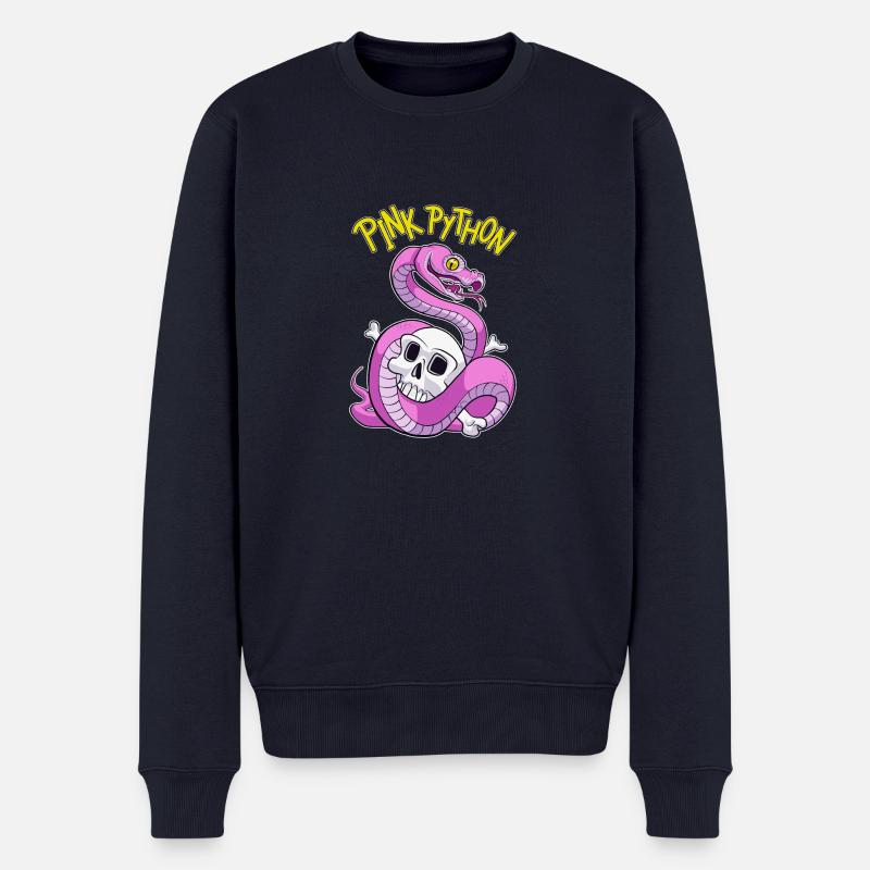 Pink Python - Men's Premium Organic Jumper - navy