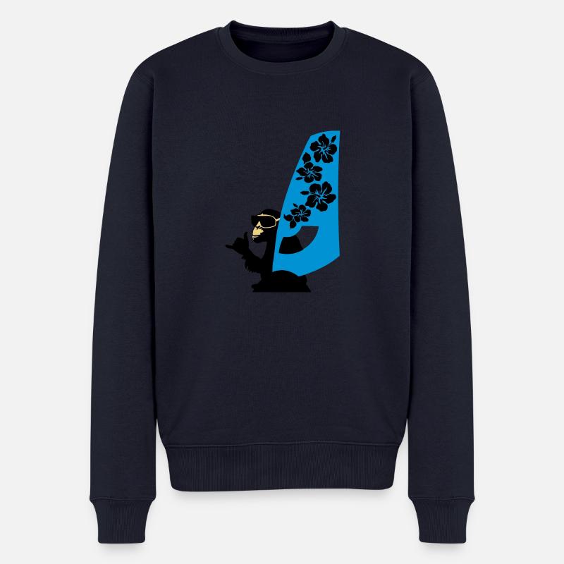windsurfer - Männer Premium Bio Pullover - Navy