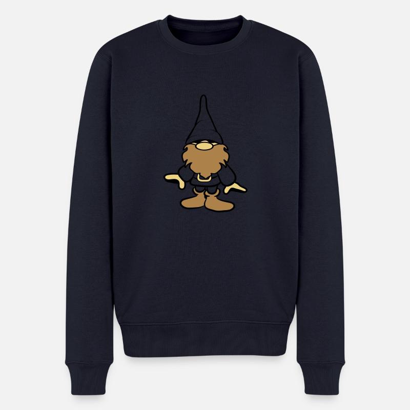 Zwerg witzig - Männer Premium Bio Pullover - Navy