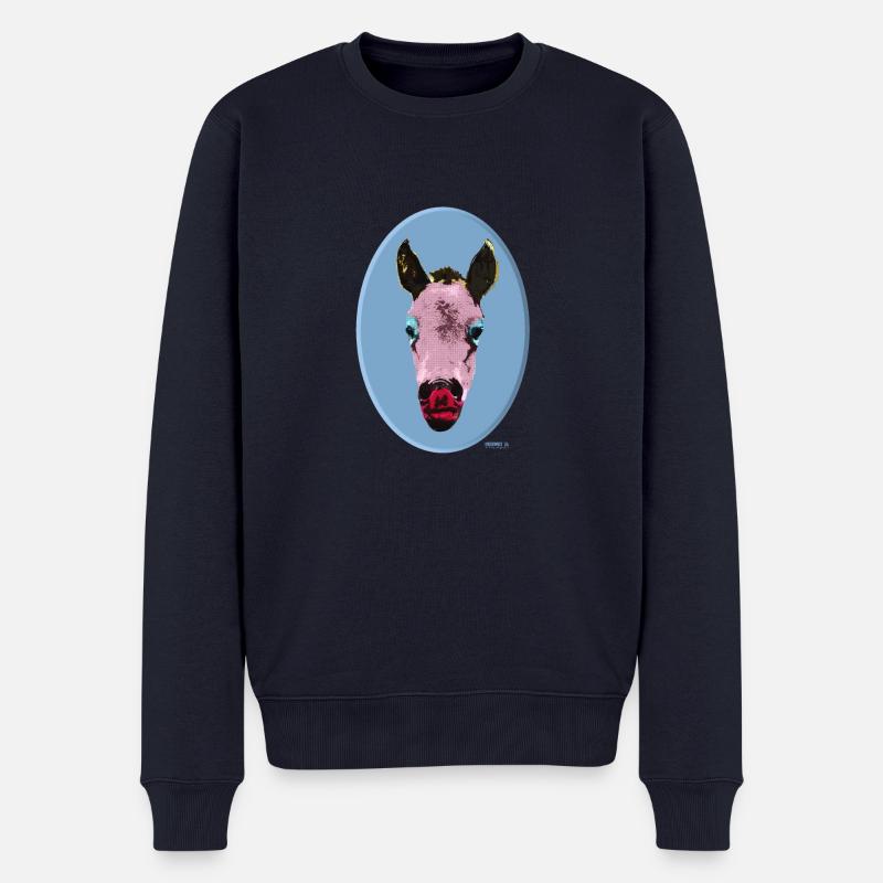 Rainy goes Marilyn - Männer Premium Bio Pullover - Navy