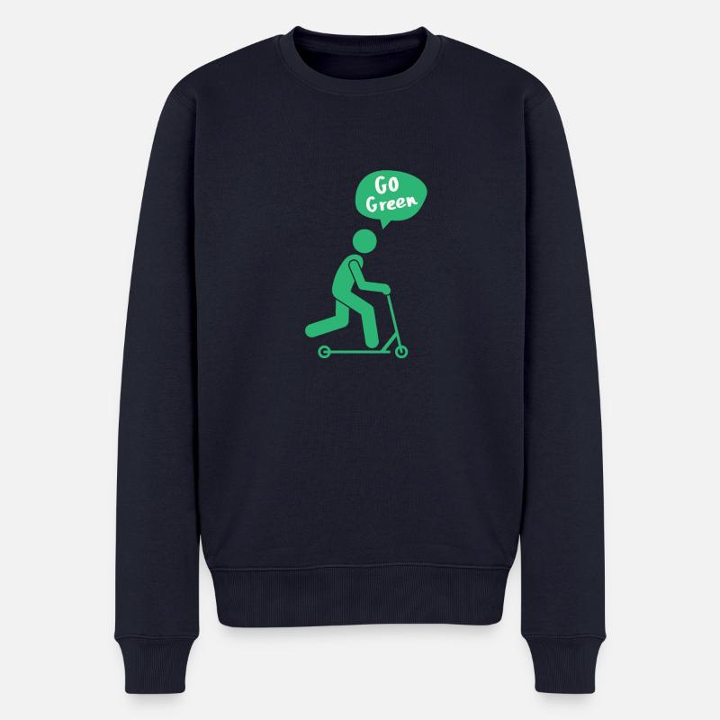 Go Green E-Scooter - Pull Premium bio Homme - bleu marine