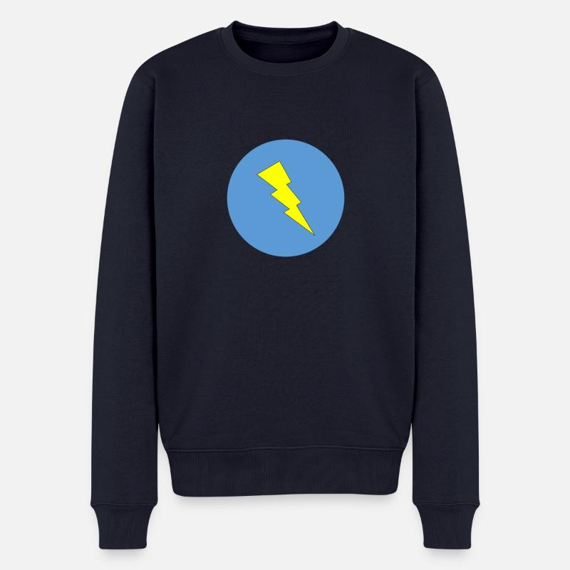 Blitze im kreis - Männer Premium Bio Pullover - Navy
