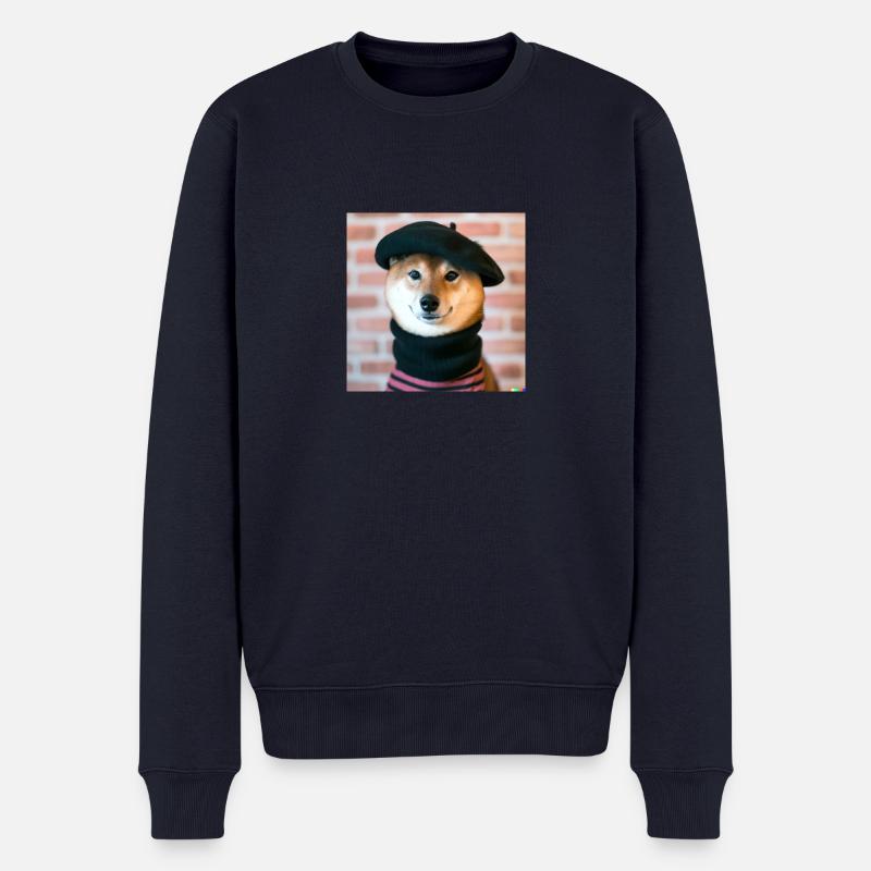 lustiger schibiba - Männer Premium Bio Pullover - Navy
