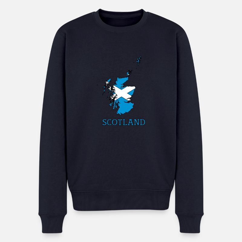 scotland - Männer Premium Bio Pullover - Navy
