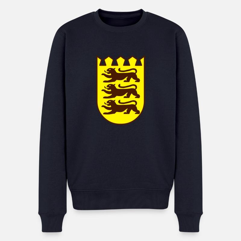 Baden-Württemberg wappen - Männer Premium Bio Pullover - Navy