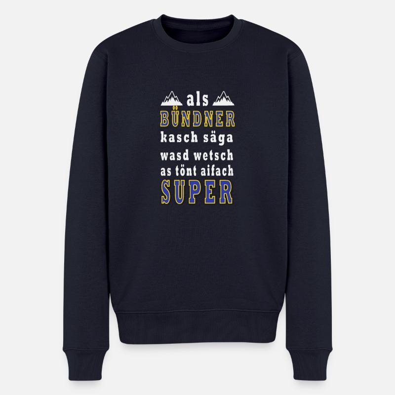 Bündner - Männer Premium Bio Pullover - Navy
