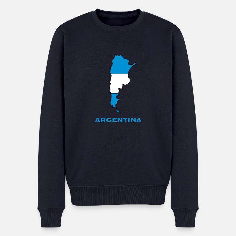 argentina - Männer Premium Bio Pullover - Navy