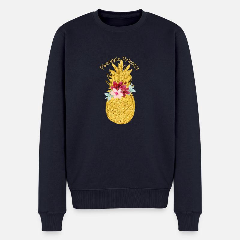 ananas princesse fleur d’ananas - Pull Premium bio Homme - bleu marine