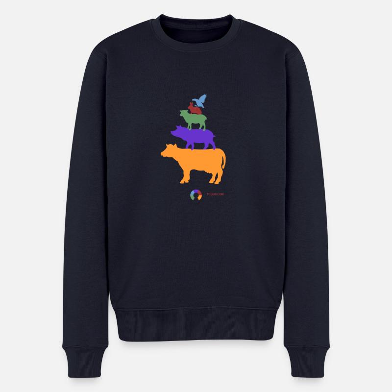 Pyramide ANIMALs Farm - Männer Premium Bio Pullover - Navy