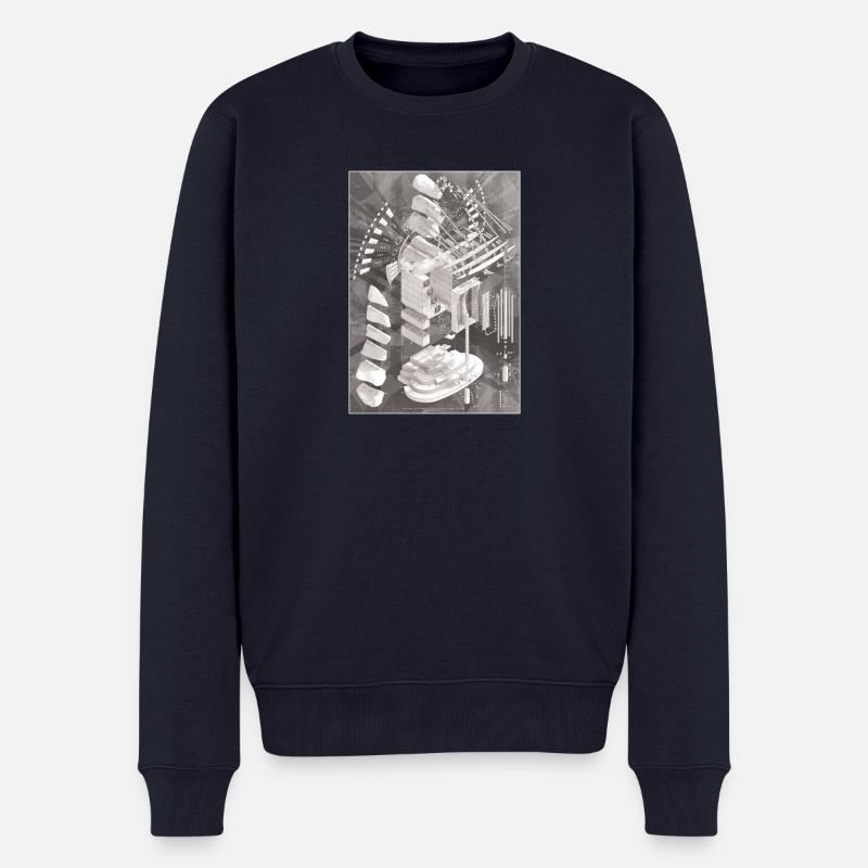 La passerelle de Basan - Pull Premium bio Homme - bleu marine