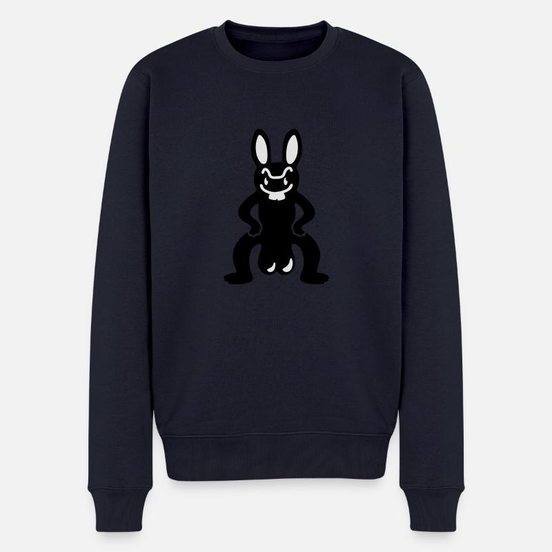 Lapin avec des oeufs - Pull Premium bio Homme - bleu marine