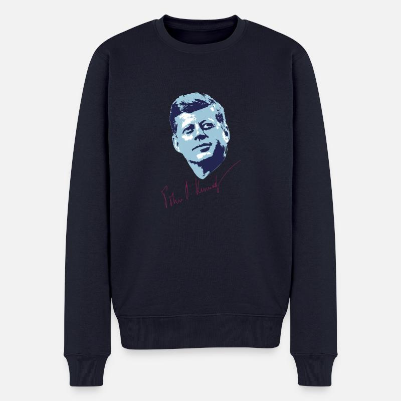 JFK - Männer Premium Bio Pullover - Navy