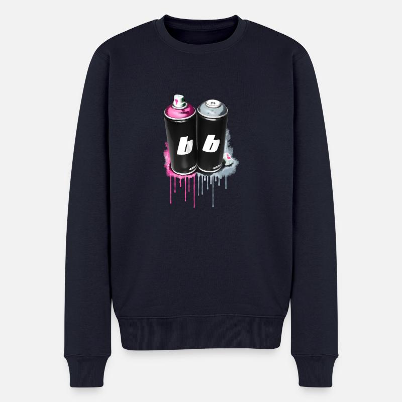benny spray cans - Männer Premium Bio Pullover - Navy