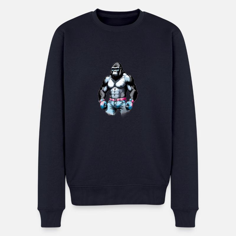Gorilla-Boxen - Männer Premium Bio Pullover - Navy
