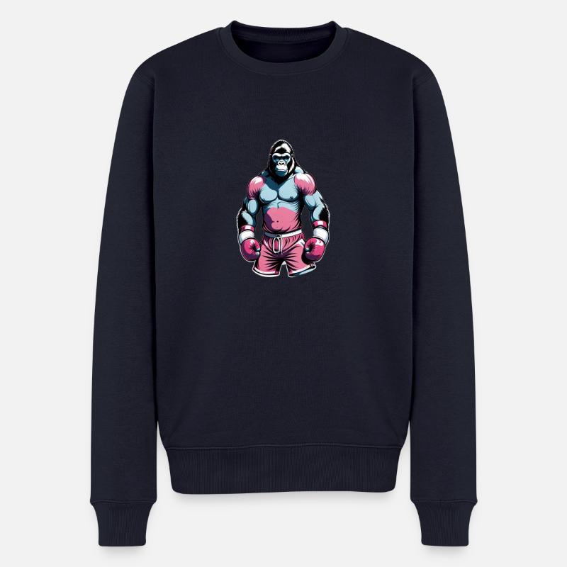 Boxe Boxeur Gorille - Pull Premium bio Homme - bleu marine