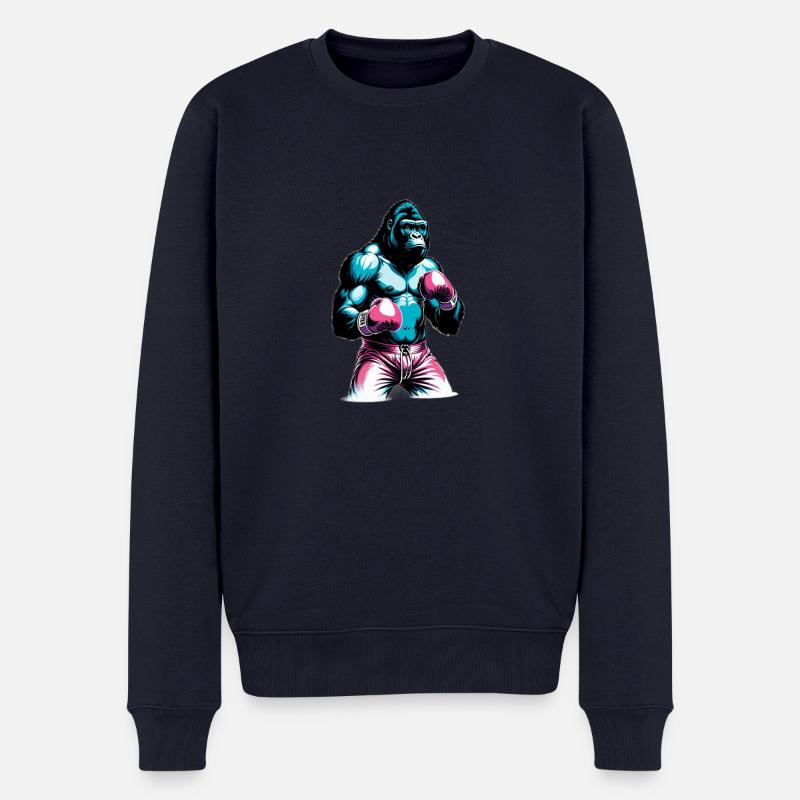 Boxe Boxeur Gorille - Pull Premium bio Homme - bleu marine