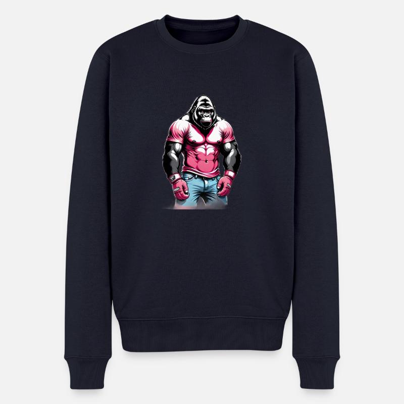 Gorilla Boxer Boxen - Männer Premium Bio Pullover - Navy