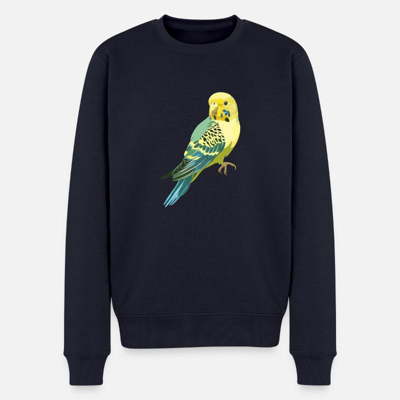 Wellensittich - Männer Premium Bio Pullover - Navy