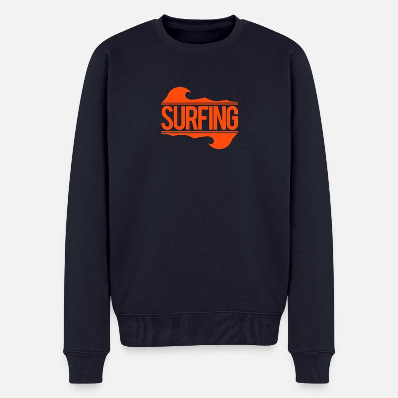 surfing - Männer Premium Bio Pullover - Navy