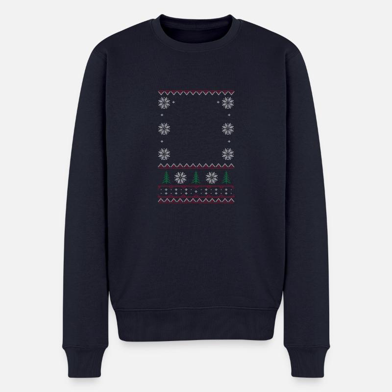 Christmas - Männer Premium Bio Pullover - Navy