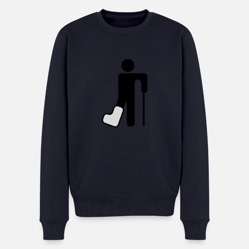 broken_leg - Pull Premium bio Homme - bleu marine