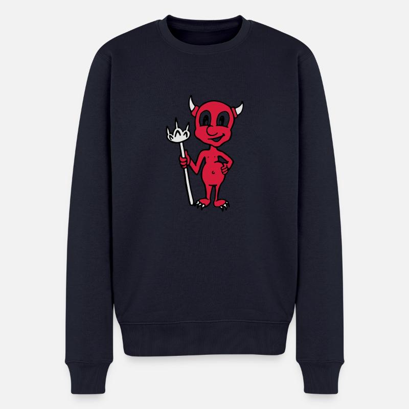 Little Devil - Männer Premium Bio Pullover - Navy