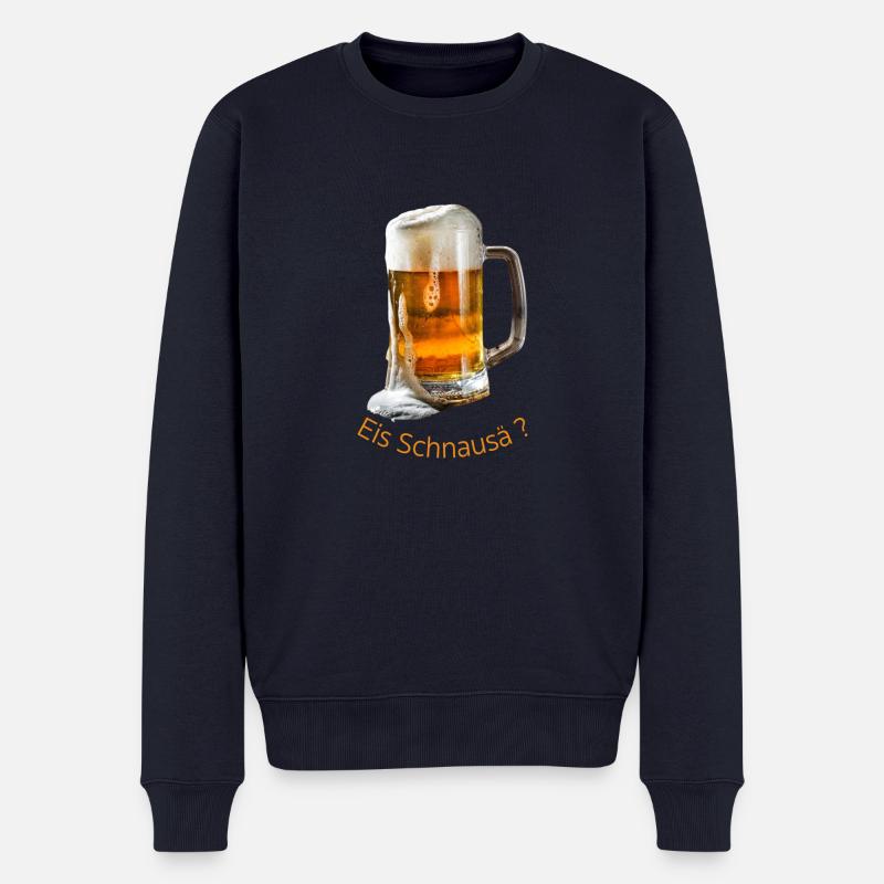 Trinken - Männer Premium Bio Pullover - Navy