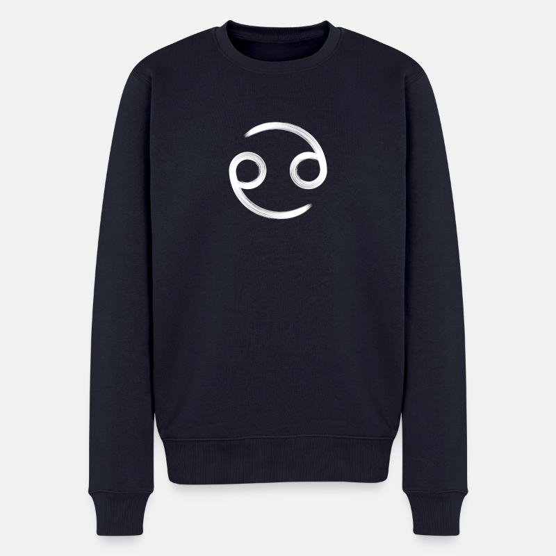 Tierkreiszeichen Sternzeichen Krabbe Krebs - Männer Premium Bio Pullover - Navy