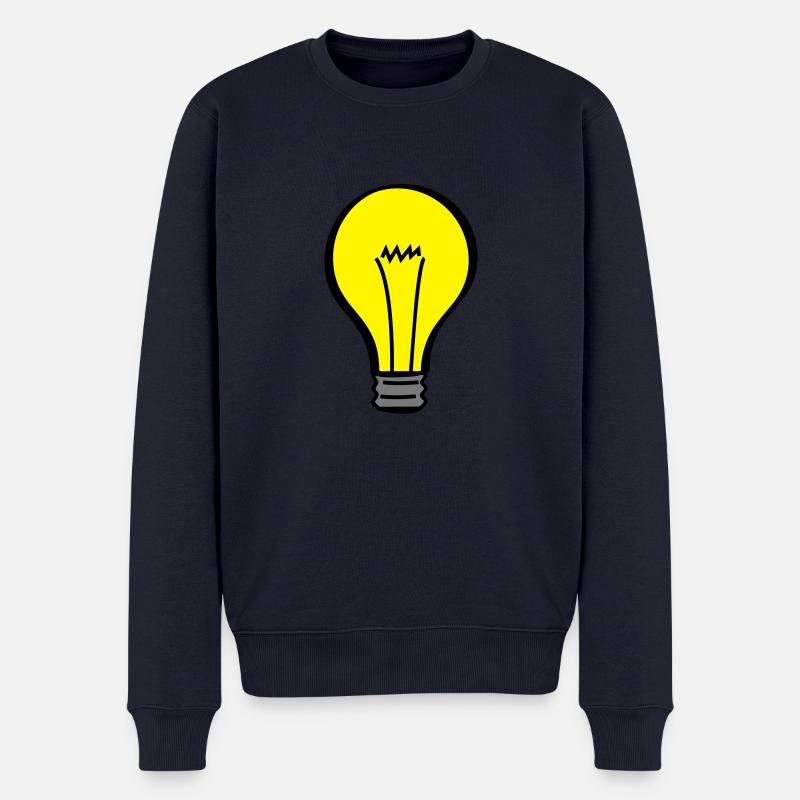 Glühbirne - Männer Premium Bio Pullover - Navy
