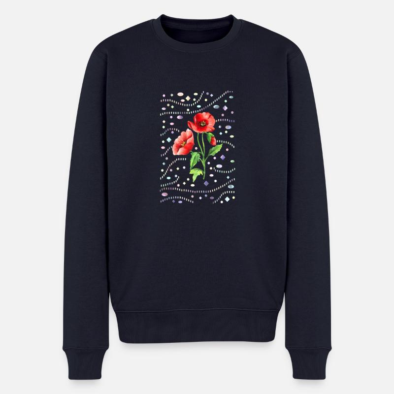 Fleur - Pull Premium bio Homme - bleu marine