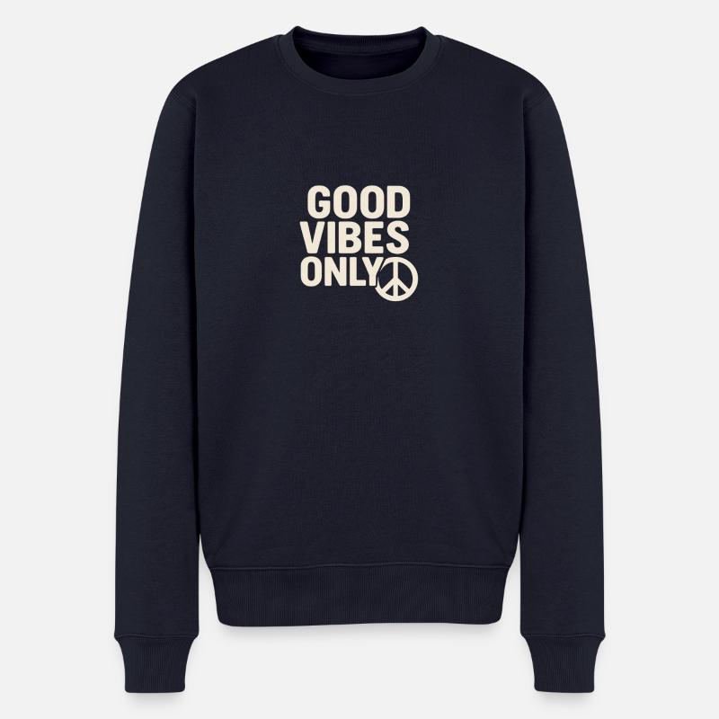 Nur gute Gefühle - Männer Premium Bio Pullover - Navy