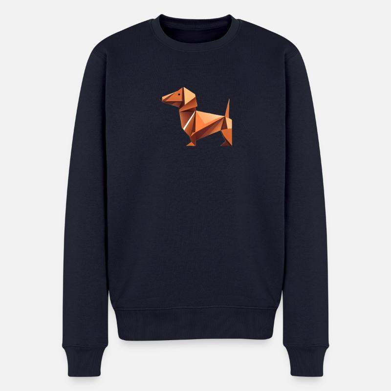 Dackel - Männer Premium Bio Pullover - Navy