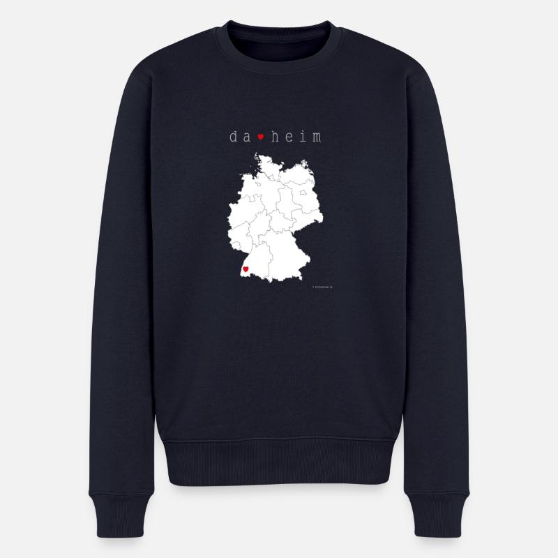 DA HEIM Shirt Männer - Männer Premium Bio Pullover - Navy
