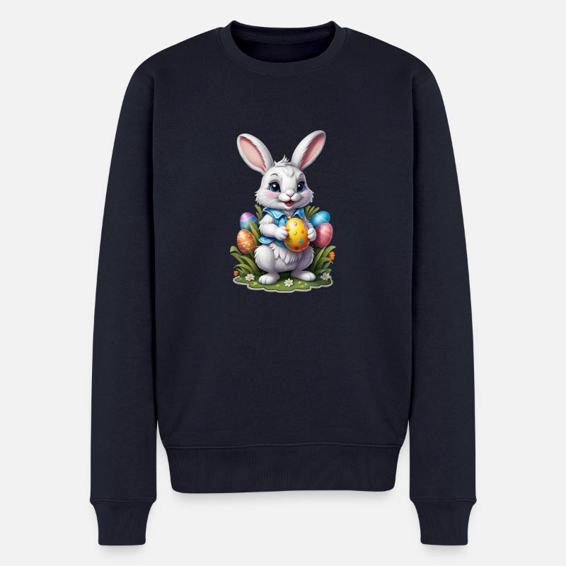 Osterhäschen - Männer Premium Bio Pullover - Navy