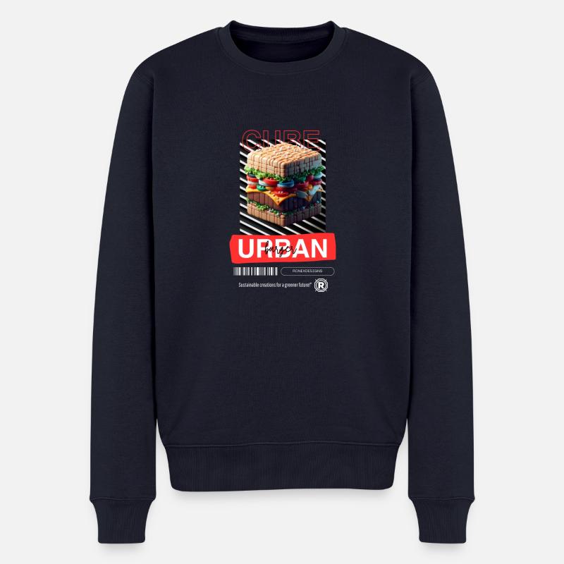 cube burger - Männer Premium Bio Pullover - Navy