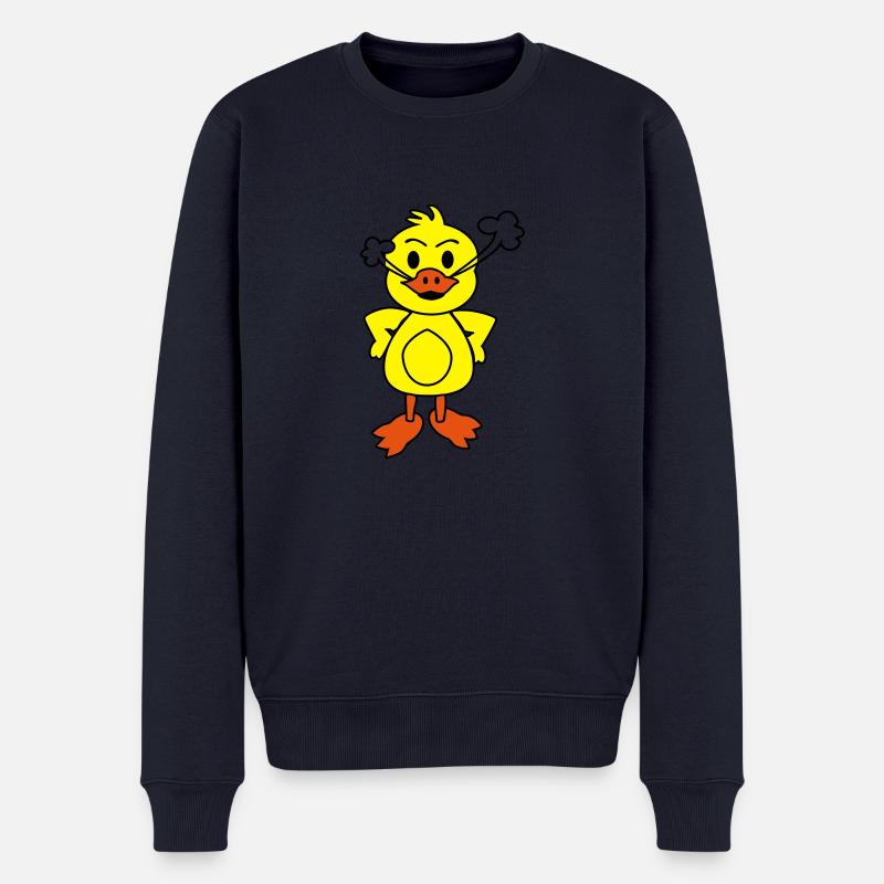 Wütende Ente - Männer Premium Bio Pullover - Navy