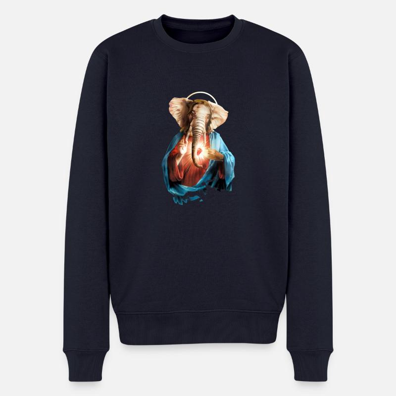 Elephant Jesus - Pull Premium bio Homme - bleu marine