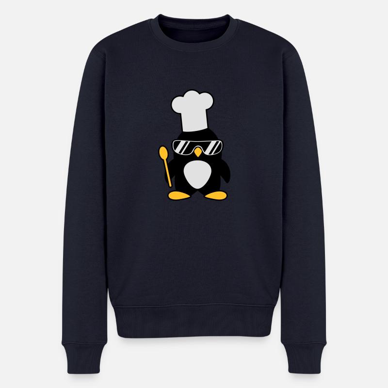Cool Penguin Chef - Pull Premium bio Homme - bleu marine