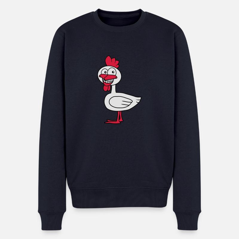 Cool Chicken - Männer Premium Bio Pullover - Navy