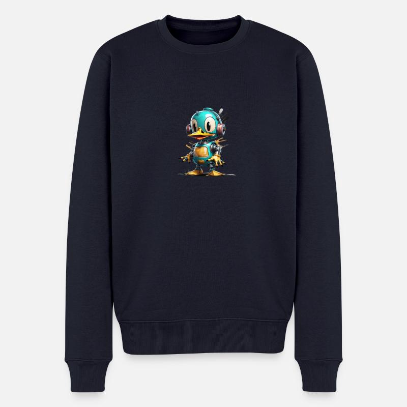 Canard robot - Pull Premium bio Homme - bleu marine