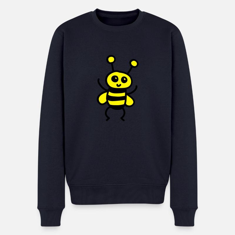 Niedliche Biene - Männer Premium Bio Pullover - Navy
