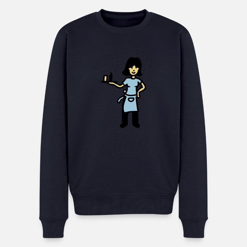 Serveuse 3 - Pull Premium bio Homme - bleu marine