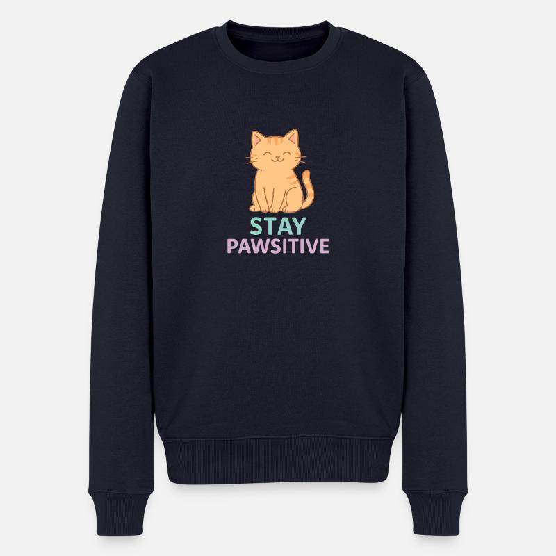 Stay Pawsitive - Männer Premium Bio Pullover - Navy