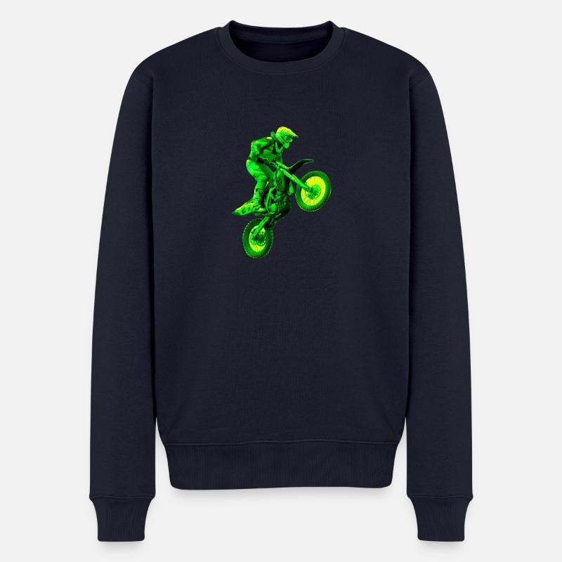 enduro grün - Männer Premium Bio Pullover - Navy