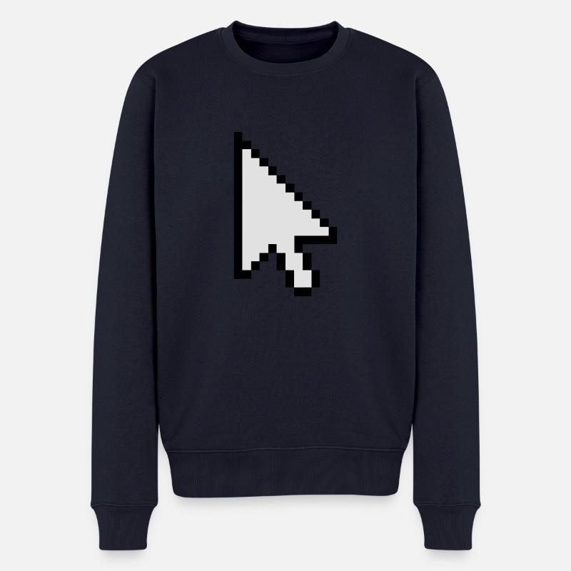 Pixel Mauszeiger - Männer Premium Bio Pullover - Navy
