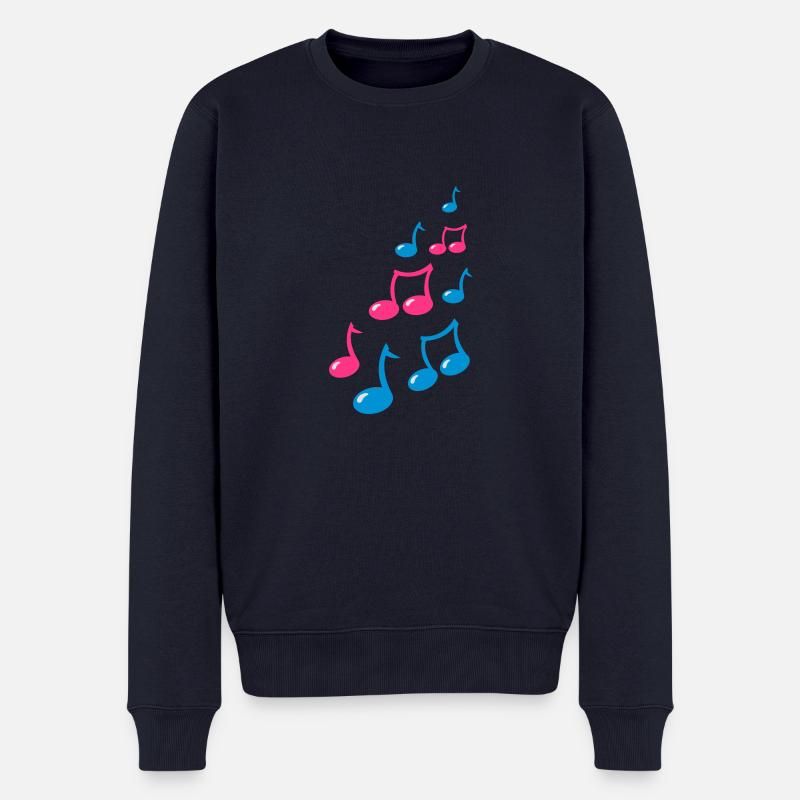 niedlich Noten - Männer Premium Bio Pullover - Navy