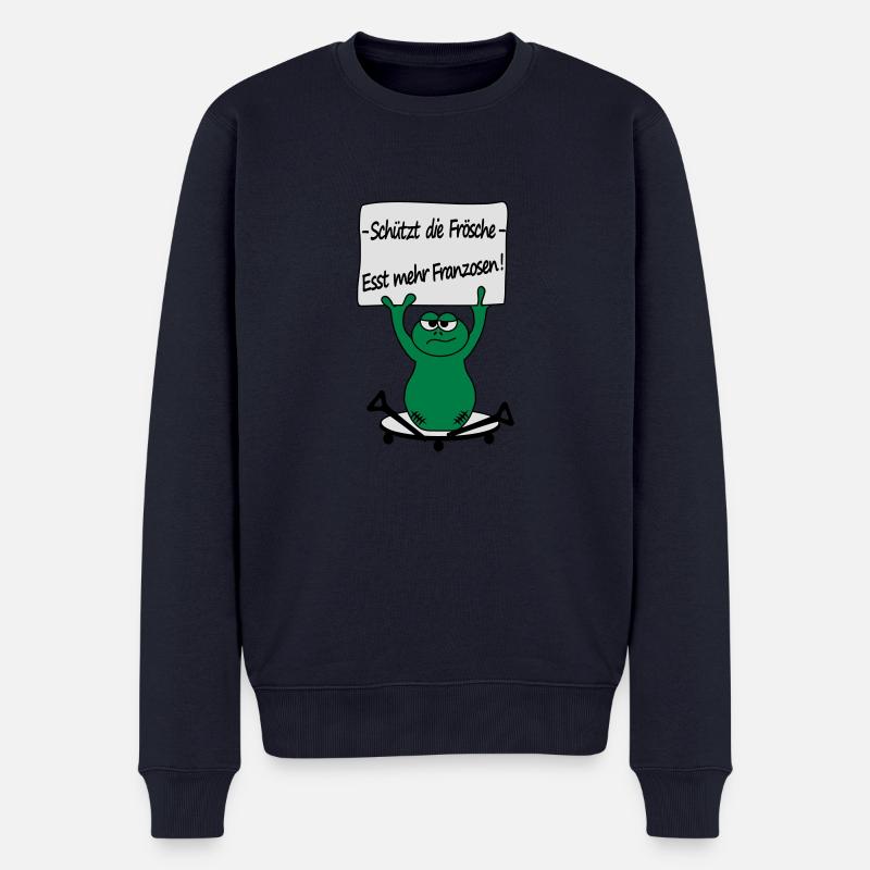 Froggy - Männer Premium Bio Pullover - Navy