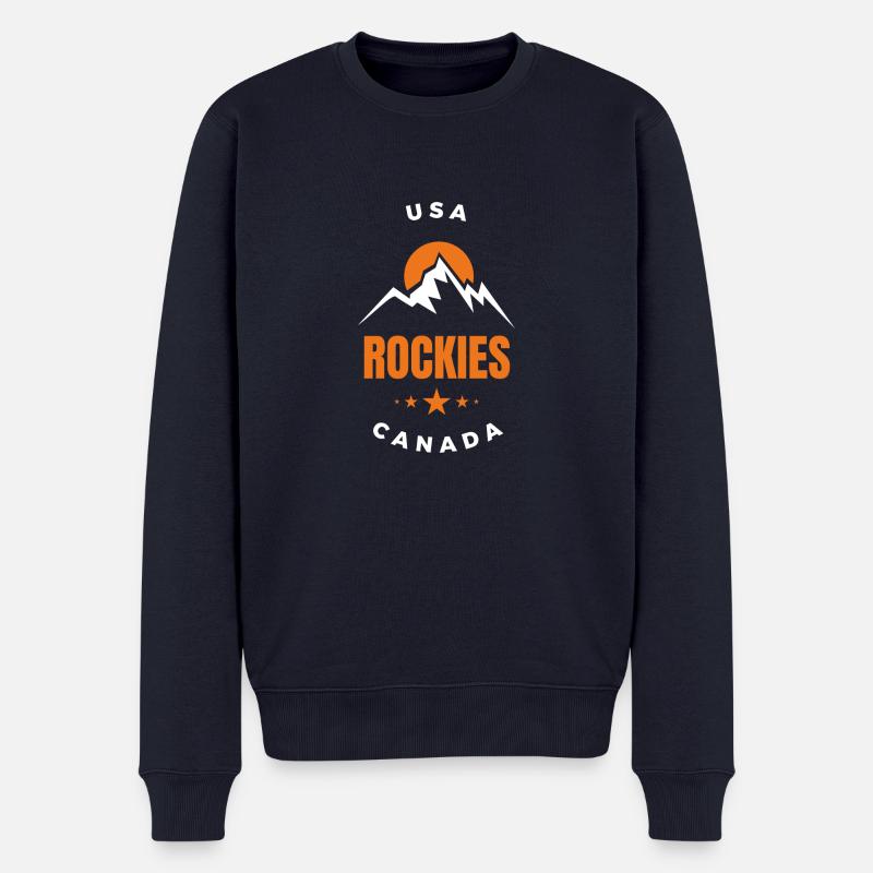 Rockies 1 - Männer Premium Bio Pullover - Navy